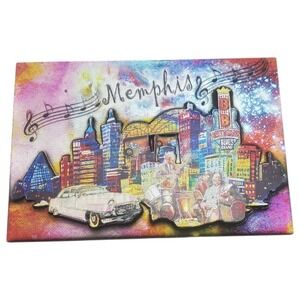 Memphis‎ Refrigerator Magnet Souvenir Tennessee Skyline Travel Tourist Gift USA
